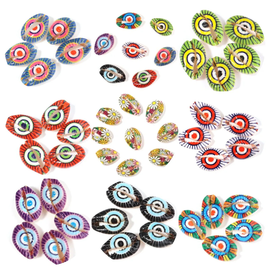 20Pcs Muticolor Shell Loose Beads for Jewelry Making DIY Earring Accessories