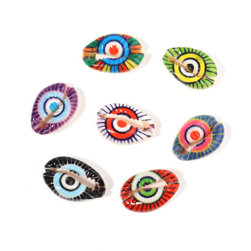 20Pcs Muticolor Shell Loose Beads for Jewelry Making DIY Earring Accessories