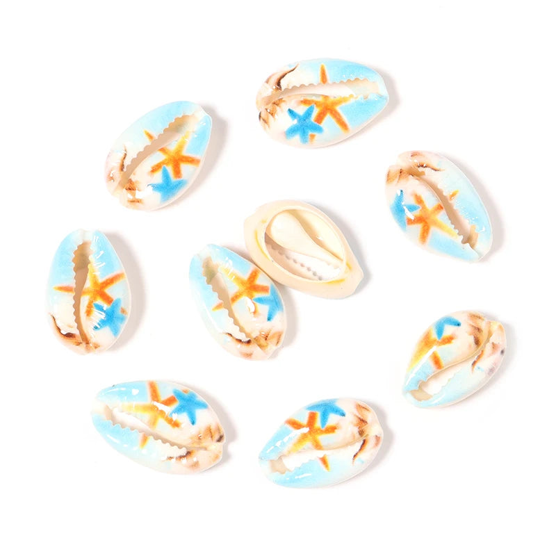 20Pcs Muticolor Shell Loose Beads for Jewelry Making DIY Earring Accessories