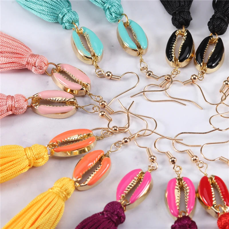 20Pcs Muticolor Shell Loose Beads for Jewelry Making DIY Earring Accessories