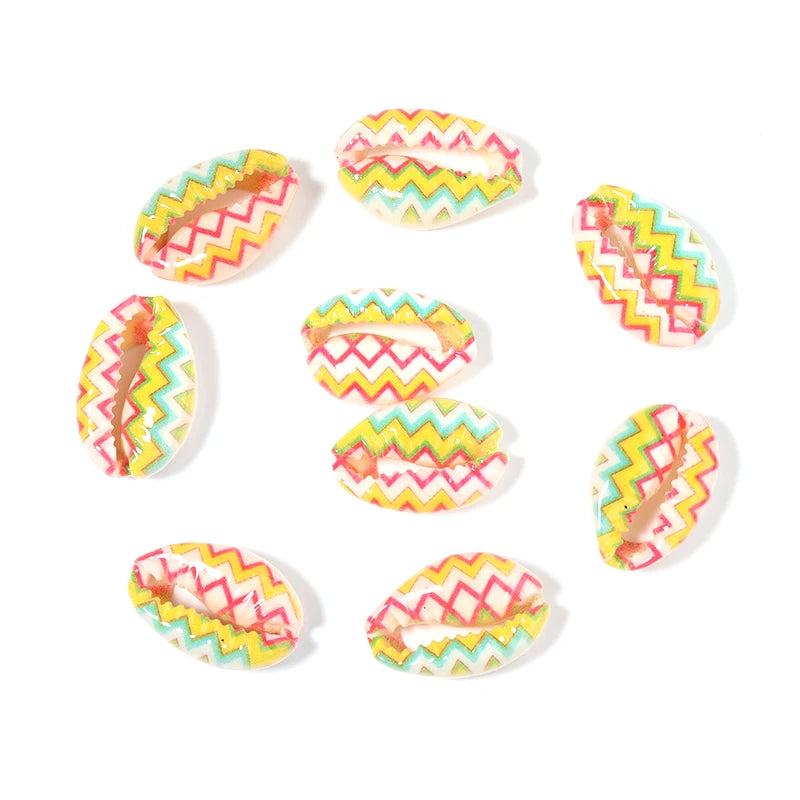 20Pcs Muticolor Shell Loose Beads for Jewelry Making DIY Earring Accessories