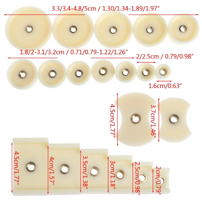20Pcs Watch Back Press Fitting Dies Repair Kit for Round Rectangular Drop