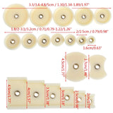 20Pcs Watch Back Press Fitting Dies Repair Kit for Round Rectangular Drop