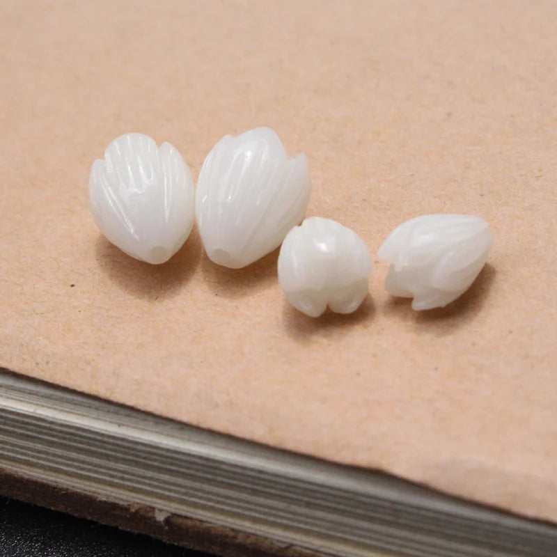 20Pcs Jasmine Flower Artificial Coral Beads 7-8mm for Jewelry Making