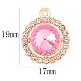 20Pcs Colorful Crystal Round Charm Pendant DIY Jewelry Making Accessories