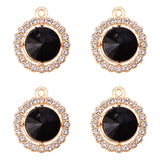 20Pcs Colorful Crystal Round Charm Pendant DIY Jewelry Making Accessories