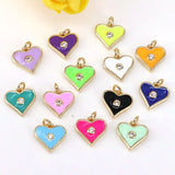 20Pcs Enamel Eye Heart Sun Hand Jewelry Findings for Making