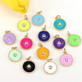20Pcs Enamel Eye Heart Sun Hand Jewelry Findings for Making