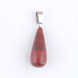 20Pcs Natural Stone Water Drop Crystal Agates Opal Pendulum Charm