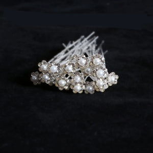 20Pcs Women U-shaped Pin Barrette Clip Hairpins Simulated Pearl Bridal Tiara
