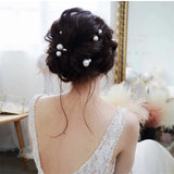 20Pcs Women U-shaped Pin Barrette Clip Hairpins Simulated Pearl Bridal Tiara