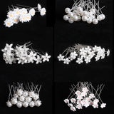 20Pcs Women U-shaped Pin Barrette Clip Hairpins Simulated Pearl Bridal Tiara