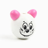 20Pcs 3D Panda Smiling Face Wooden Beads for DIY Jewelry Making Kids Toys