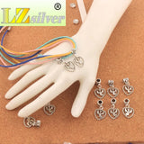 20Pcs Angel Wings in Heart Big Hole Beads Dangle Fit European Bracelets B933