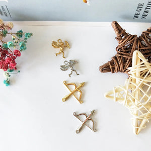 20Pcs Bow And Arrow Charms Pendants Jewelry DIY Earring Necklace Bracelets