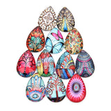20Pcs Mixed Photo Glass Drop Cabochons Jewelry Supplies