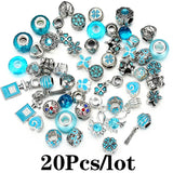 20Pcs/lot 9 Colors Charm Beads Pendant for DIY Bracelets