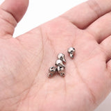 20Pcs Christmas Jingle Bell Charms Stainless Steel Pendants Jewelry DIY 6mm