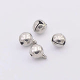 20Pcs Christmas Jingle Bell Charms Stainless Steel Pendants Jewelry DIY 6mm