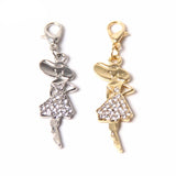 20Pcs Clear Crystal Lady Charms Pendant DIY Bracelet Necklace Jewelry