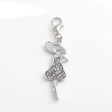 20Pcs Clear Crystal Lady Charms Pendant DIY Bracelet Necklace Jewelry
