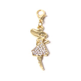 20Pcs Clear Crystal Lady Charms Pendant DIY Bracelet Necklace Jewelry