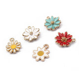 Enamel Sun Flower Charms Daisy Flowers Alloy Pendant DIY Jewelry Making