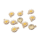 Enamel Sun Flower Charms Daisy Flowers Alloy Pendant DIY Jewelry Making