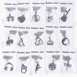 20Pcs Stainless Steel Heart Crown Tree Necklaces Mix Style Party Jewelry