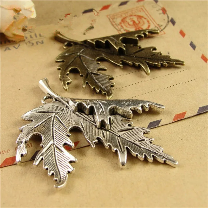 20Pcs Maple Leaf Pendant 49*54MM Metal Charms for Jewelry Making