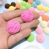 20Pcs Mixed Style Ice Cream Ball Resin Food Decor Brooch Magnet DIY Crafts