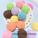 20Pcs Mixed Style Ice Cream Ball Resin Food Decor Brooch Magnet DIY Crafts