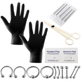 20Pcs Body Piercing Tools Kit Disposable Needles for Body Jewelry 14G&16G