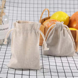 20Pcs Solid Drawstring Burlap Bag 7x9 9x12 13x18 15x20 cm Jute Gift Bags