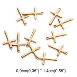 20Pcs Stainless Steel Cross Charms Pendant Religious DIY Crafts