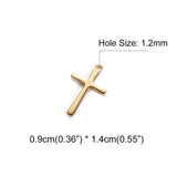 20Pcs Stainless Steel Cross Charms Pendant Religious DIY Crafts
