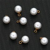 20Pcs Stainless Steel Pearl Beads Charms Pendant for DIY Jewelry