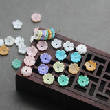 20Pcs 8mm Colorful Natural Shell Flower Beads For Diy Earrings