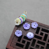 20Pcs 8mm Colorful Natural Shell Flower Beads For Diy Earrings