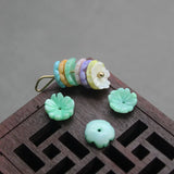 20Pcs 8mm Colorful Natural Shell Flower Beads For Diy Earrings