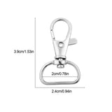 20Pcs Metal Carabiner Clip Swivel Trigger Dog Buckle KeyRing KeyHooks
