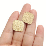 20Pcs 19*22MM Brass Square Earrings Metal Charms Jewelry Findings
