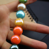 20pcs 16mm Round Ceramic Beads Multi-color for Jewelry Making DIY