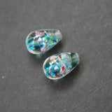 20Pcs 9mm*16mm Lampwork Glass Beads Flower Ocean Style for Jewelry Making