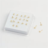 20Pc Moon Tip Silver Nose Bone Studs for Men Women Piercing