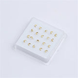 20Pc Moon Tip Silver Nose Bone Studs for Men Women Piercing