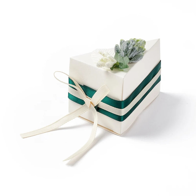 Cake-Shaped Cardboard Gift Boxes for Wedding Candy Favors