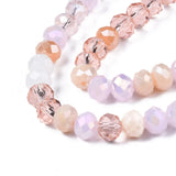 20 Strands Electroplate Faceted Glass Beads for DIY Jewelry Making