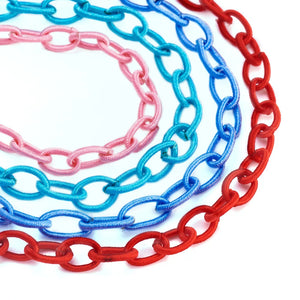 20 Strands Oval Elastic Thread Chains Nylon Cord String Rope for Jewelry Making