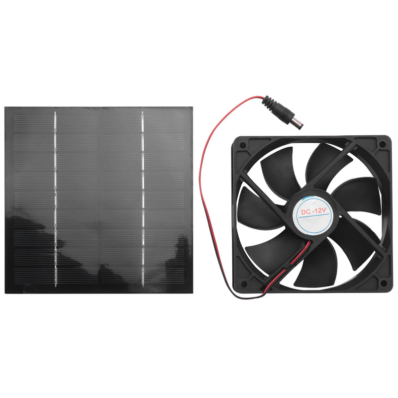 20W Solar Exhaust Fan Air 6 Inch Mini Ventilator for Dog Chicken House RV